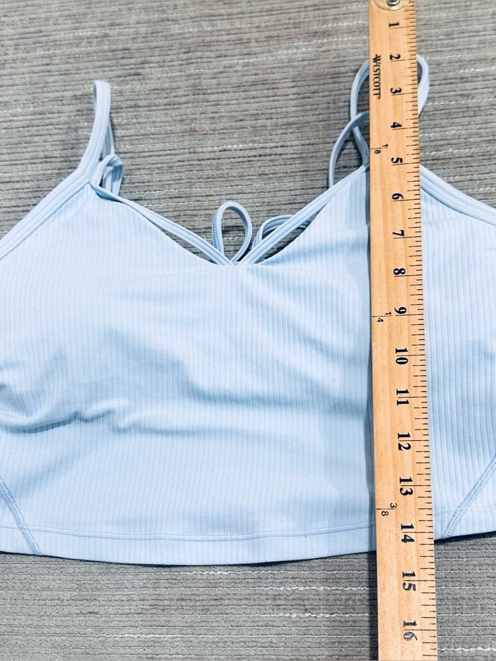 Lululemon Align Strappy Ribbed Tank Top Windmill Blue Light Support Size S - Picture 5 of 6